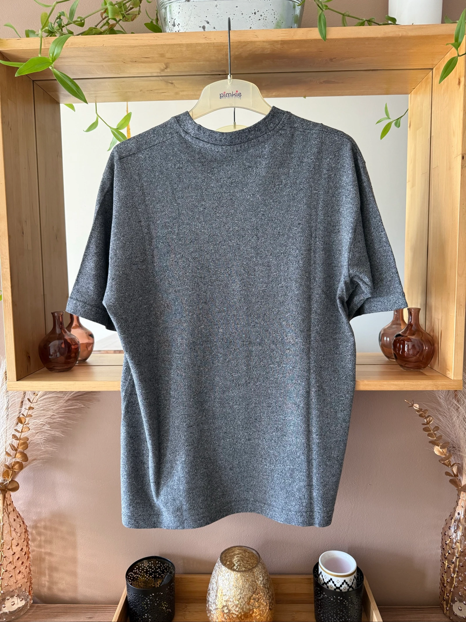 Camiseta Asics hombre S – Gris melange – Logo bordado – Perfecto estado – photo 2